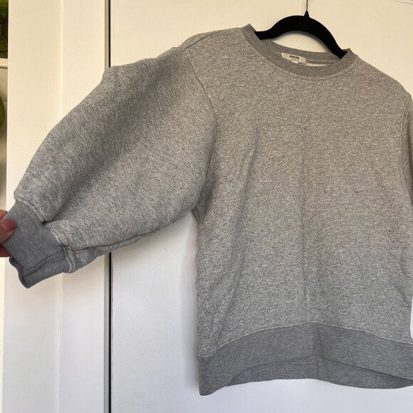 Agolde heathered grey Thora Sweatshirt - Picture 4 of 7